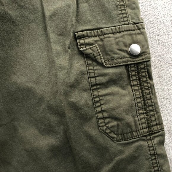 Lee Women Cargo Shorts Size 14 Medium Utility Relaxed Fit Outdoors Cropped Green - Picture 11 of 16